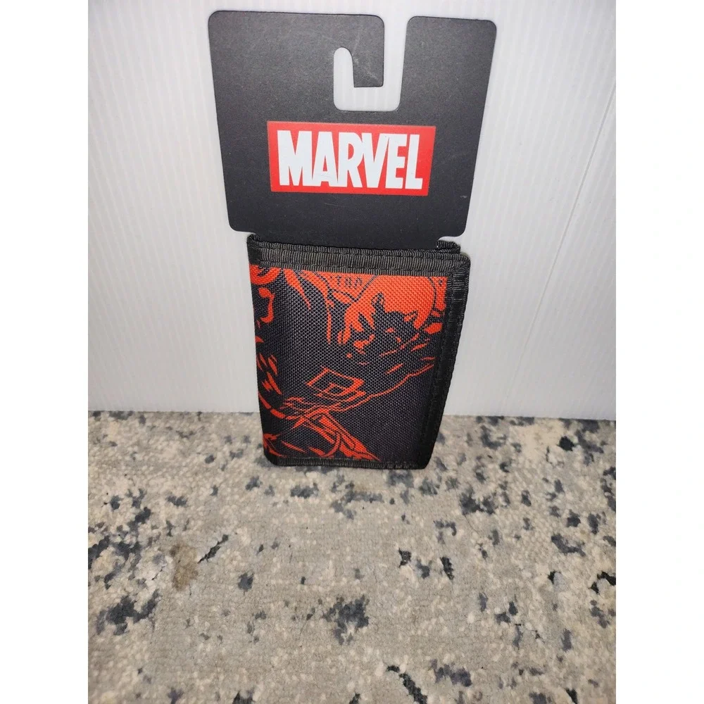 Marvel Daredevil Wallet Bioworld The Man Without Fear Black Nylon Trifold New